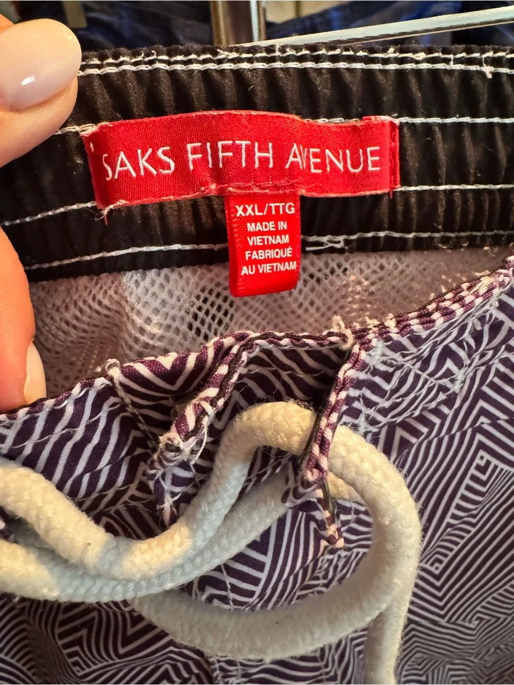 Saks Fifth Avenue Men's Purple Geo-Print Swim Shorts